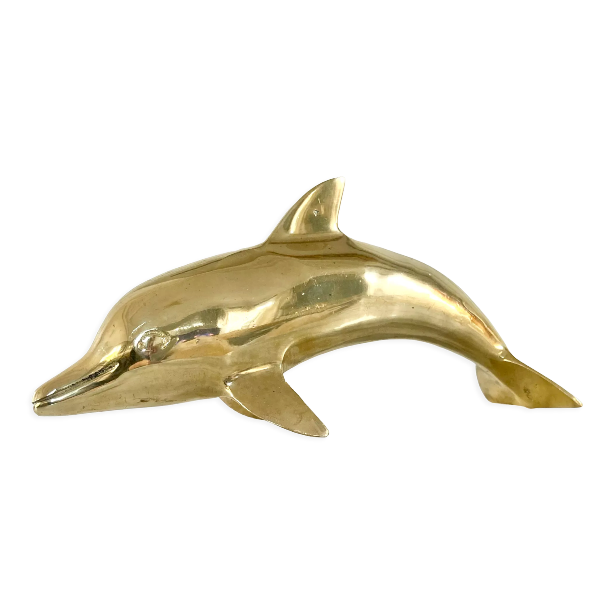 Vintage brass dolphin