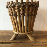 Vintage rattan pot cover