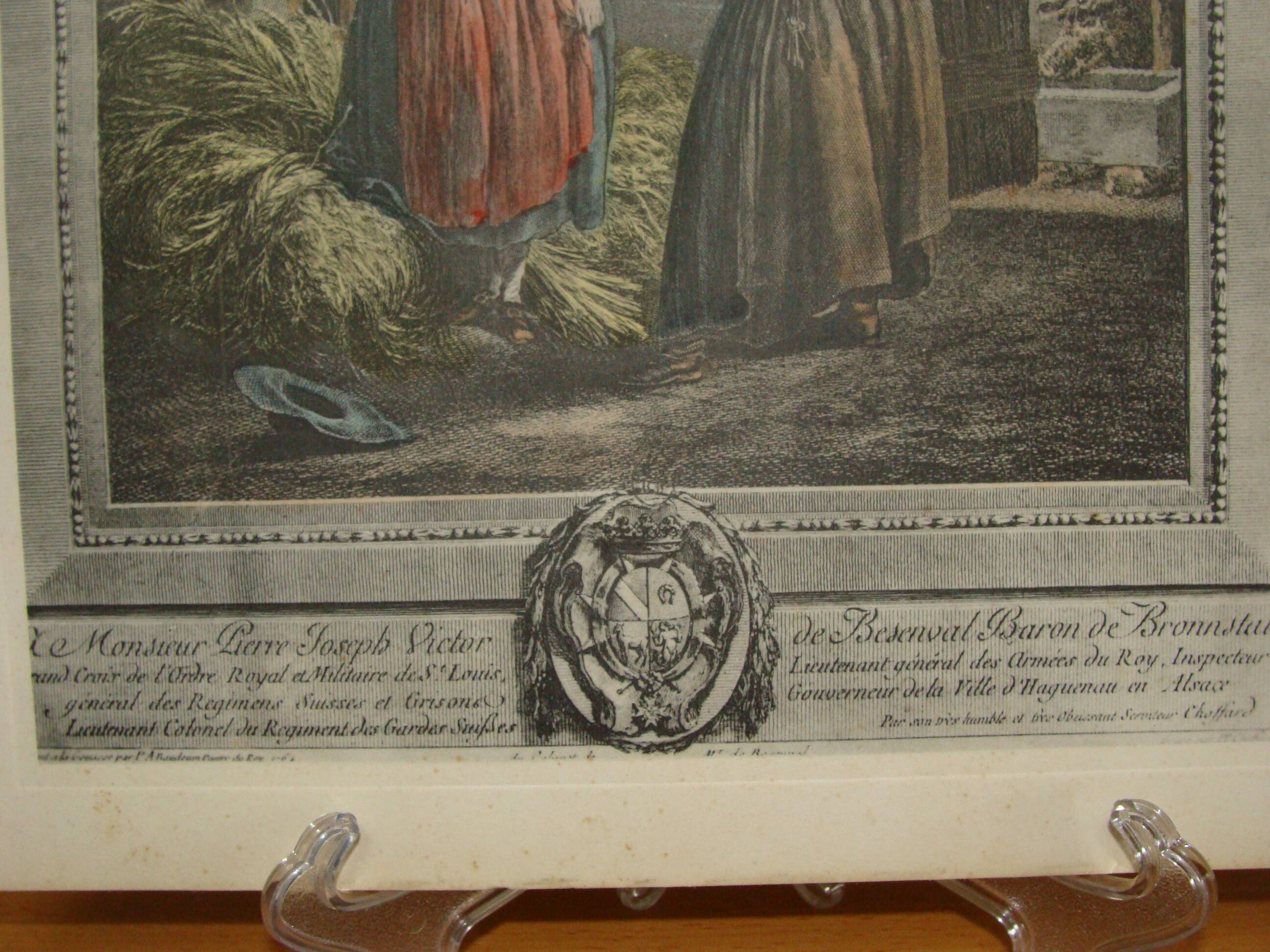 Engraving by Choffard "The Badly Guarded Girl"