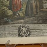 Engraving by Choffard "The Badly Guarded Girl"