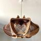 Scandinavian wooden suspension with stretched wires 1970