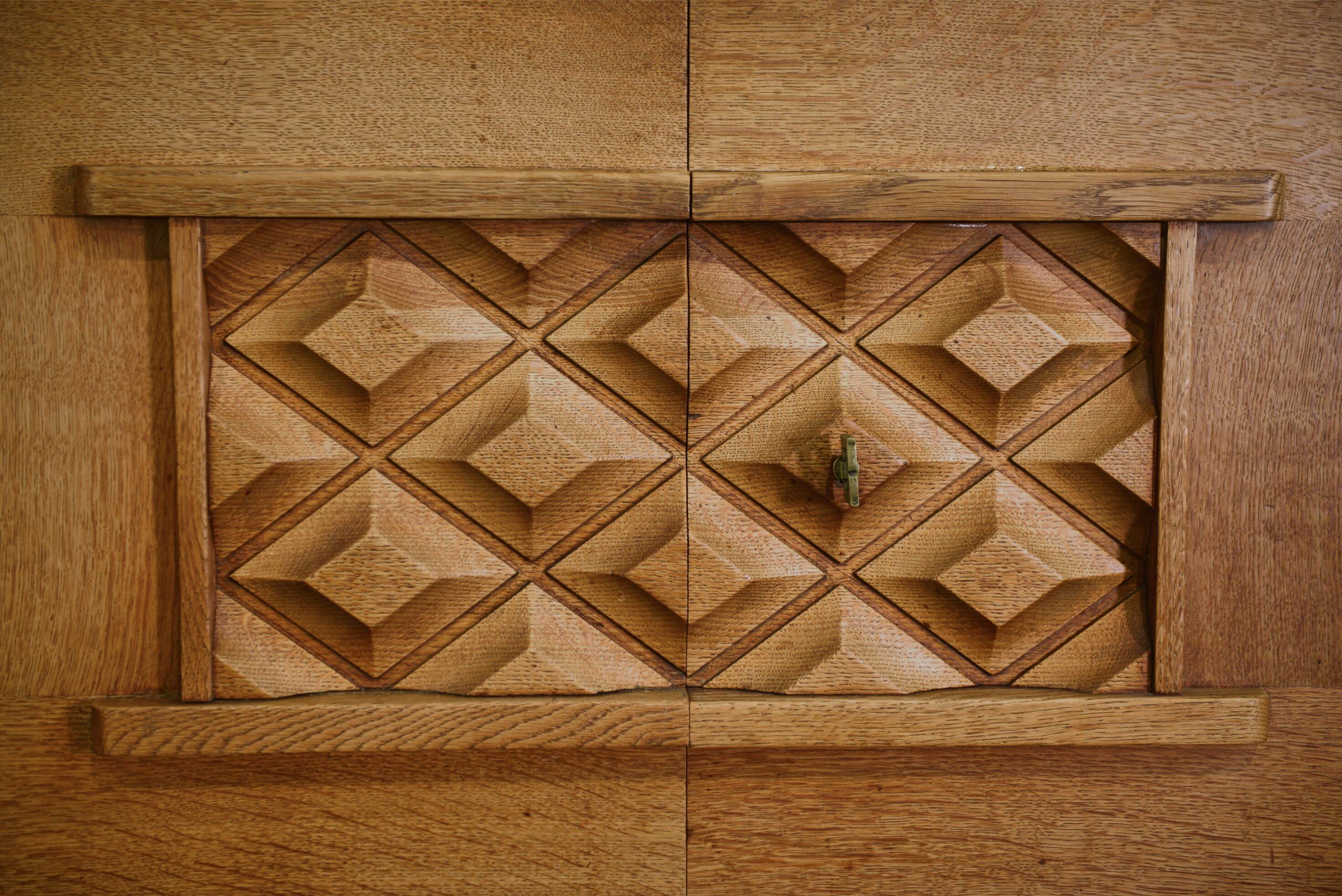 Oak buffet by Charles Dudouyt 1940s