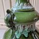 Vintage 1960s green toned ceramic lamp