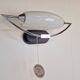 Vintage Bolero Wall Lamp in White Glass by Dieter Sieger for Peill & Putzler, Germany, 1970s