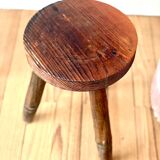 Vintage wooden tripod stool