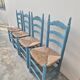4 chaises paillées anciennes de style provençale