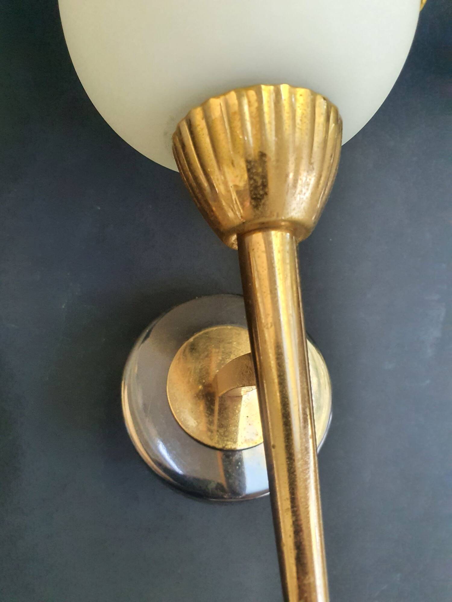 Pair of wall sconces torch style Empire