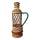 Carafe vintage en osier et scoubidou
