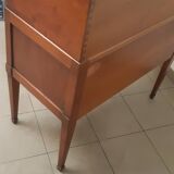 Sloping secretary, Louis XVI style donkey back desk, very good 20th century copy