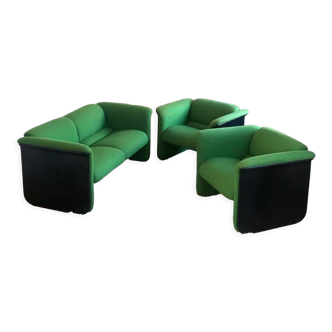 Set sofa two places and two armchairs Whilkhahn model 842/5 and 841/5 80s