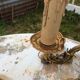 Pair of 3-light bronze candlestick lamps
