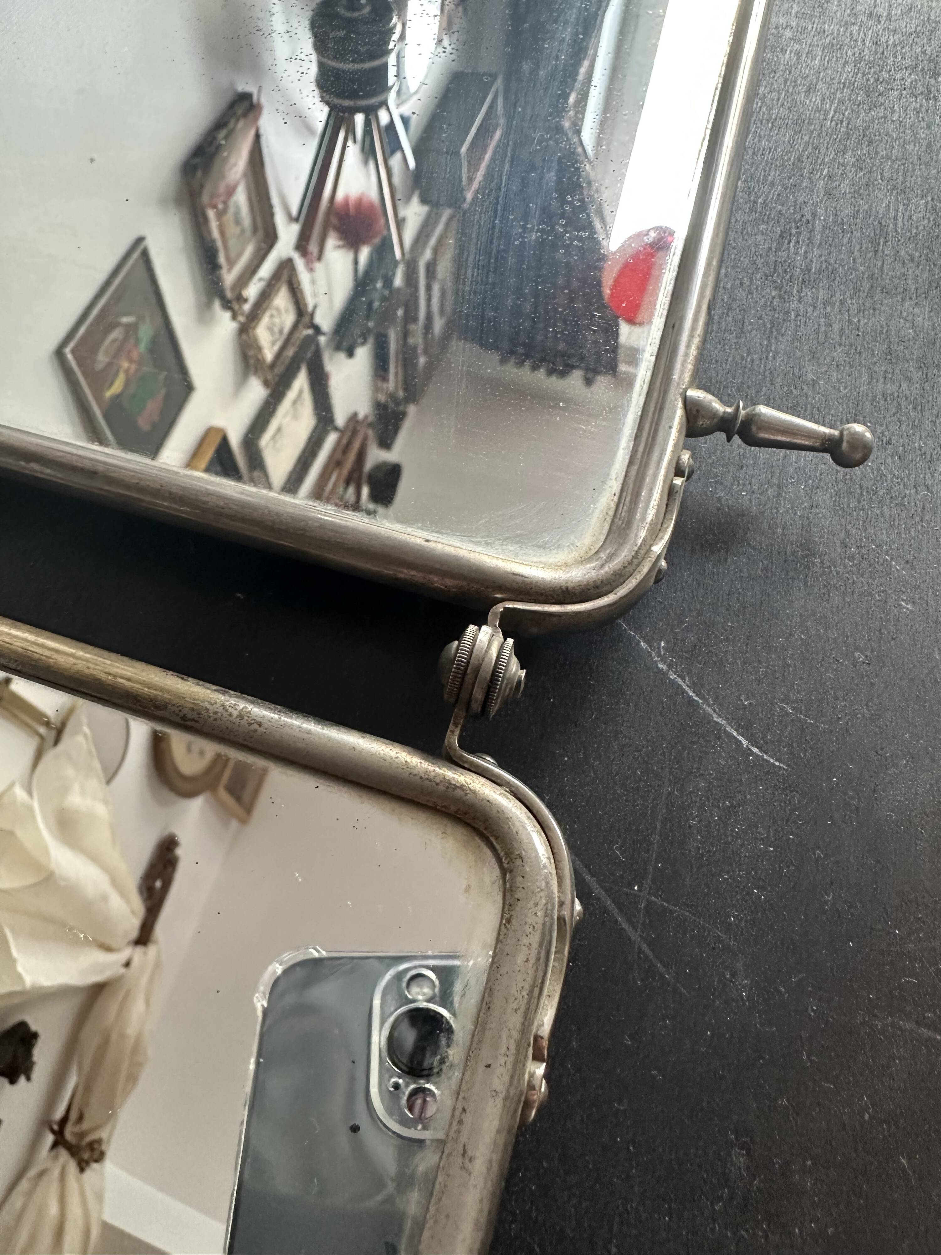 Art Deco triptych mirror, for table or wall mounting, 1900