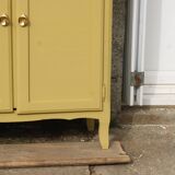 Renovated antique buffet – bright yellow