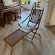 Wooden cane lounge chair