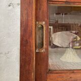 Mahogany sideboard with sliding glass doors
