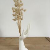 Vase soliflore hand white ring