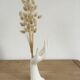 Vase soliflore main baguier blanche