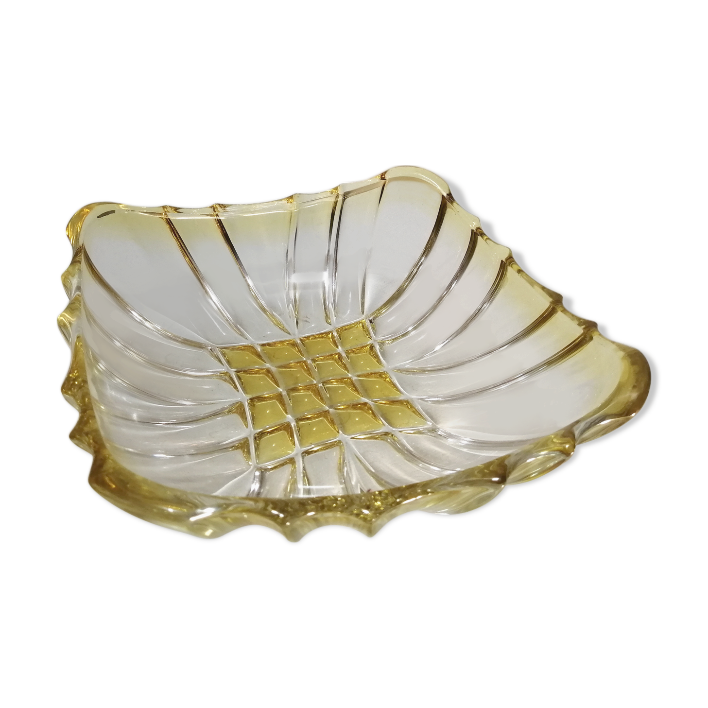 Art deco glass square salad