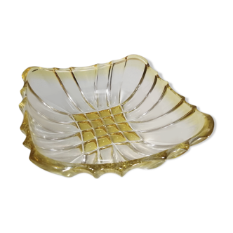 Saladier carré en verre art déco