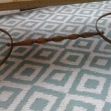 Marble and brass coffee table