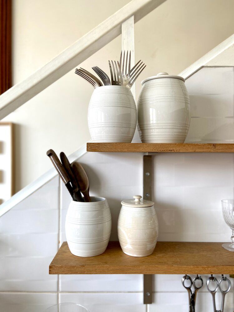 4 pots Villeroy & Boch in white earthenware