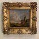 Pair of oils on panel depicting rural scenes by Balthazar Paul Ommeganck.
