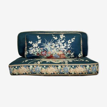 Sofa mattress "bohemian" in satin floral cotton