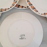 Badonviller Earthenware Dessert Plates Vintage Rosette Model