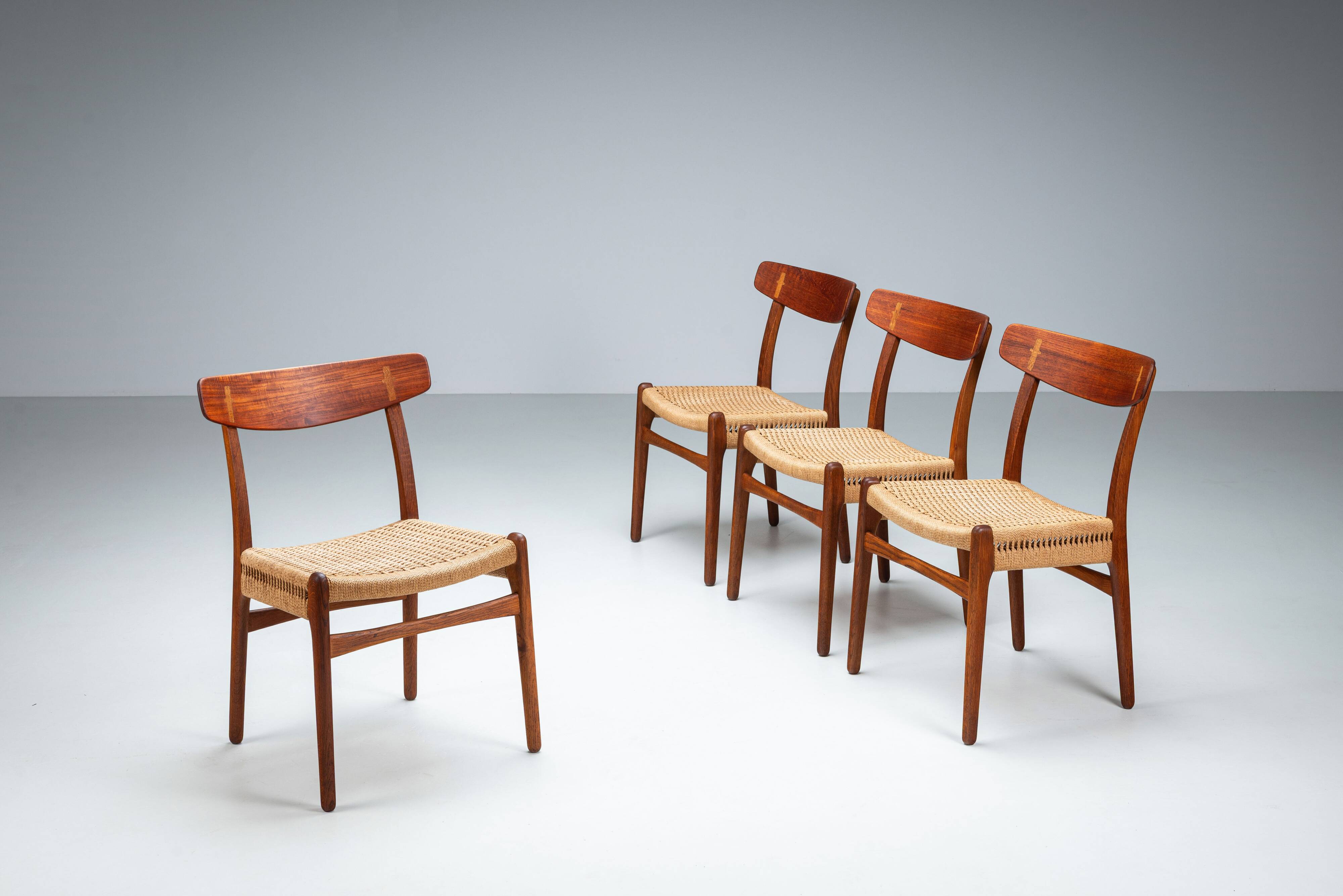 Hans J. Wegner set of four CH23 dining chairs