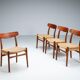 Hans J. Wegner set of four CH23 dining chairs