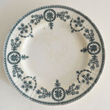 Two flat plates iron earth opaque porcelain by Gien Malmaison