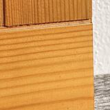 Wooden mirror, Maison Regain pine, 1980, 40x35