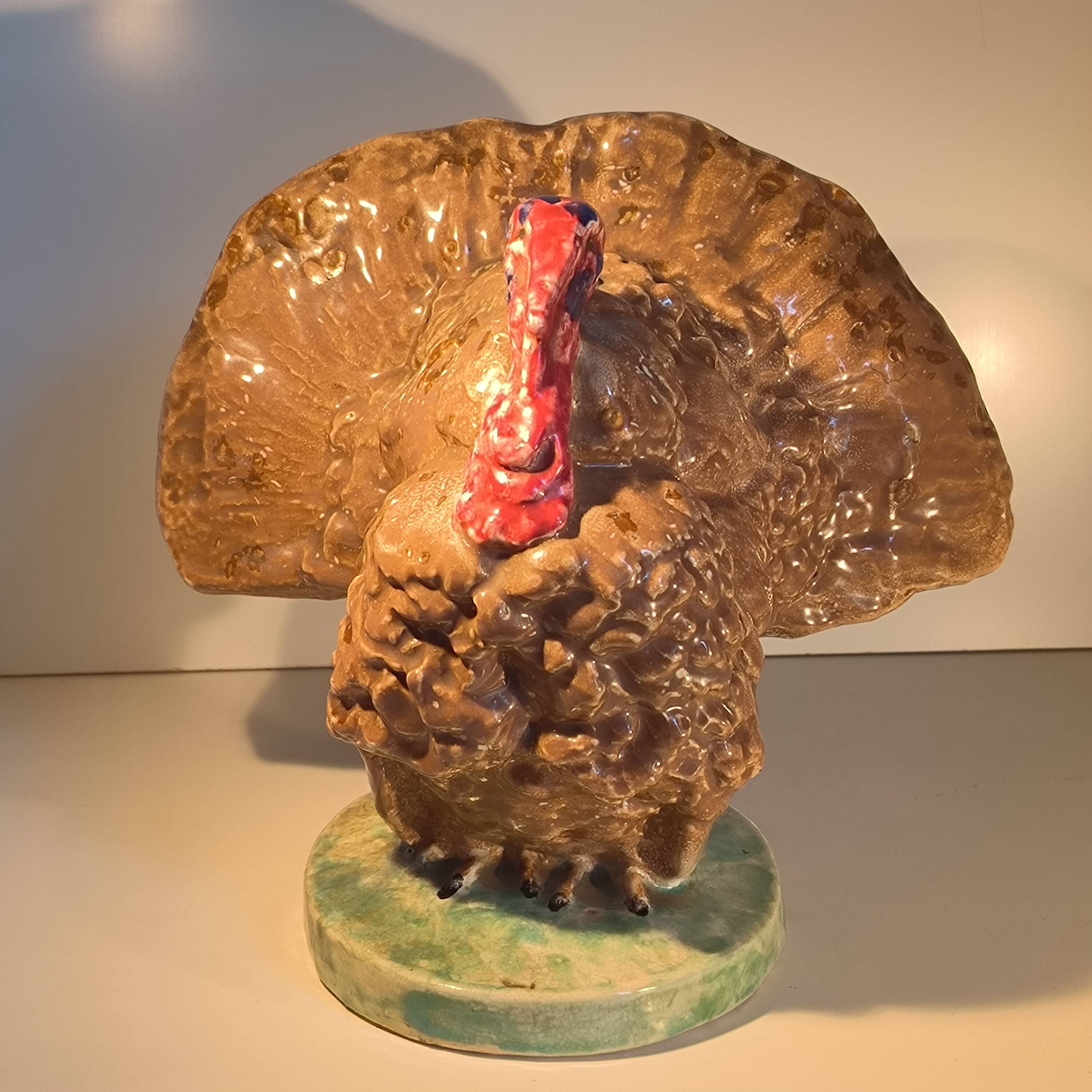 Domien ingels for ceramaes 'turkey' rare polychrome animal sculpture c
