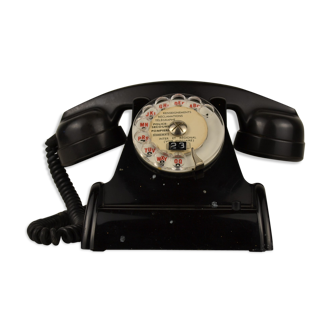 Phone cit in black bakelite 1950