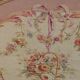 Golden wooden fireplace screen and Aubusson tapestry, 19th century.