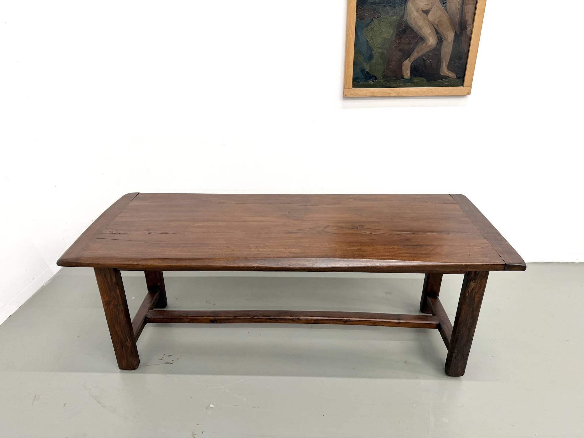 Table de ferme en chêne et pin massif, circa 1900