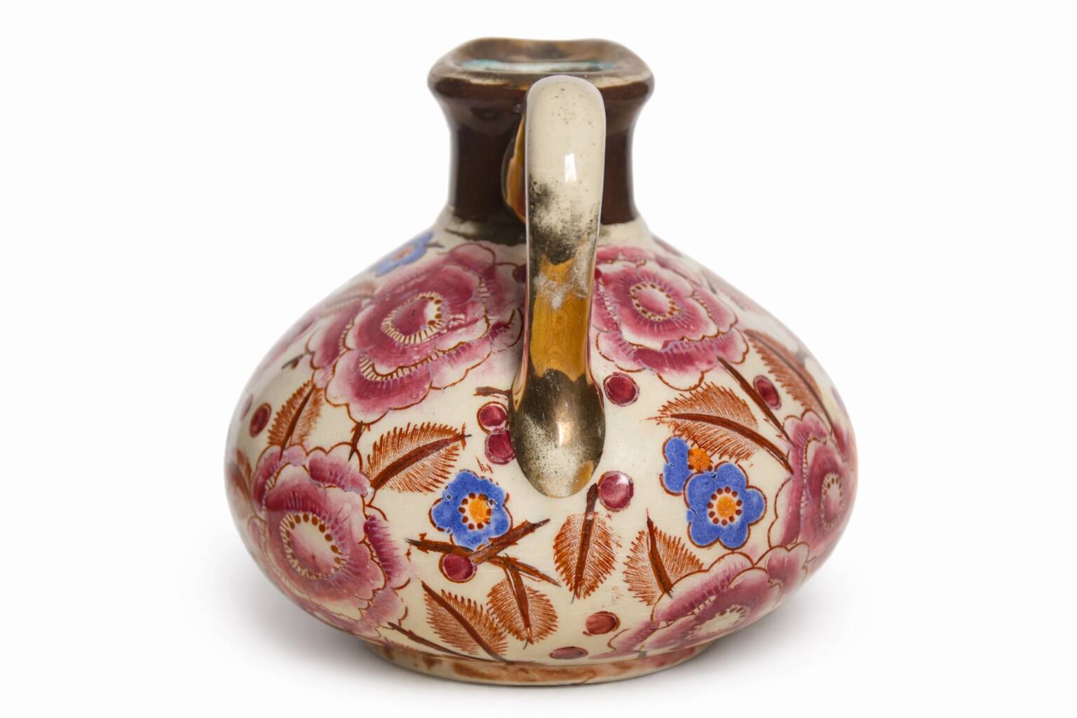Vase-pitcher and its Art Deco display stand, Raymond Chevallier for Boch Frères