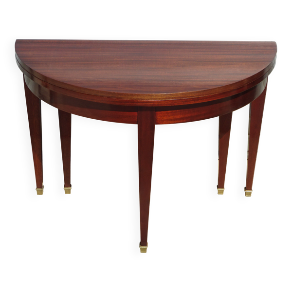 Table console en demi-lune, extensible de style Empire