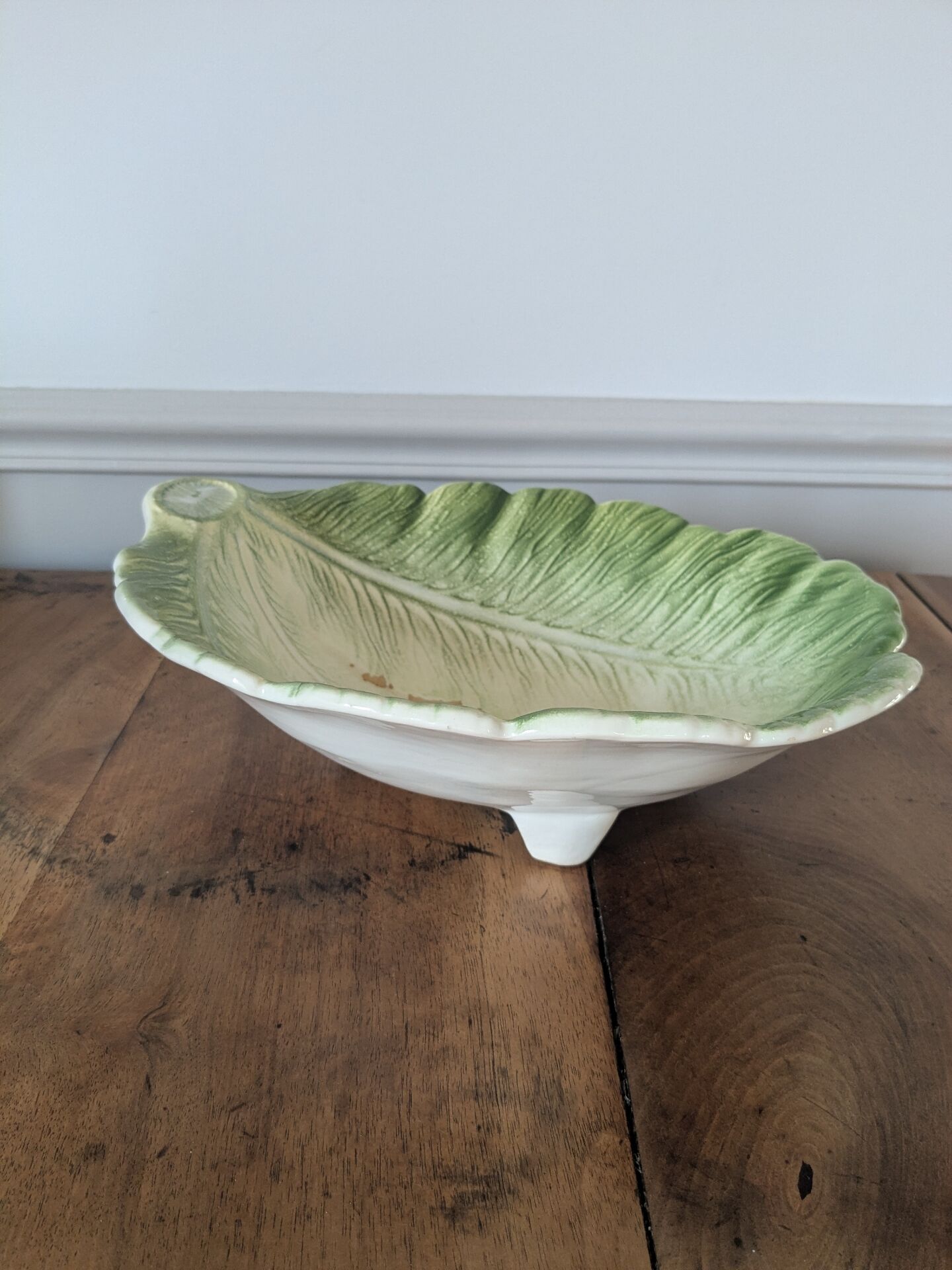 Plat vintage feuille de chou
