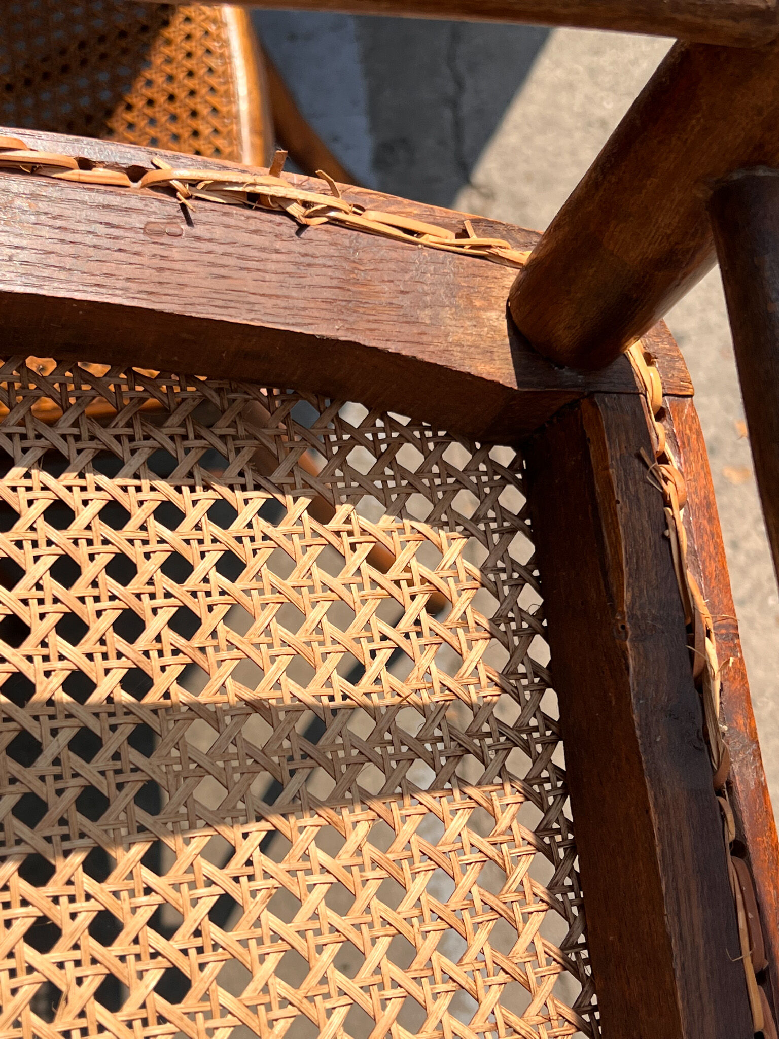 6 chairs bistro old cannage