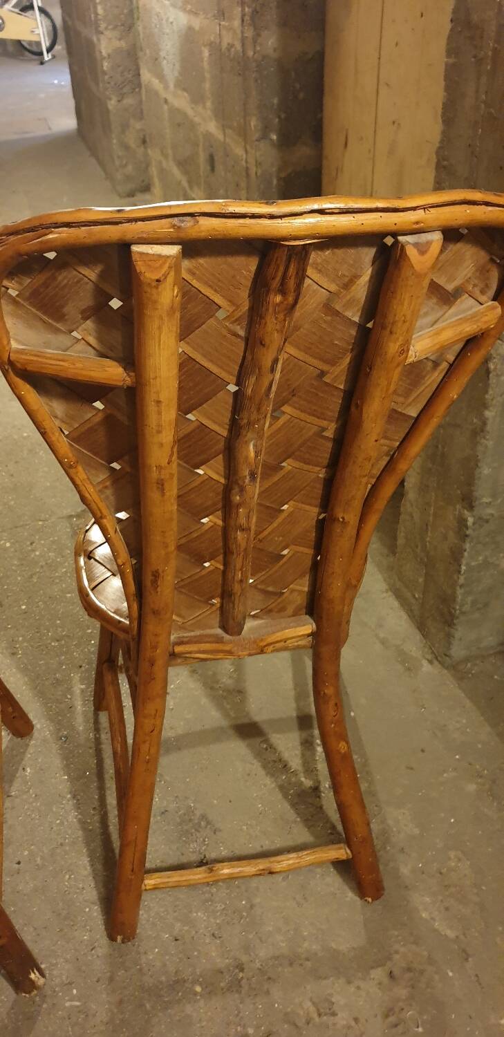 2 seventies palm tree chairs