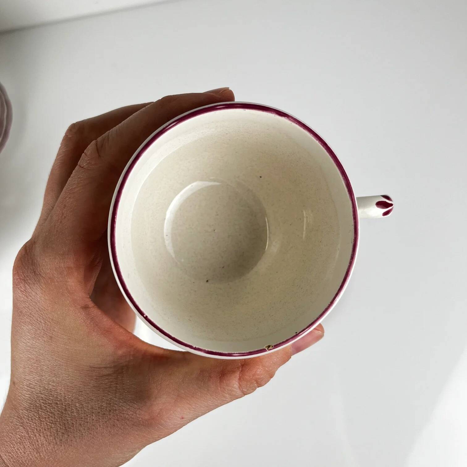 Set of 6 coffee cups with saucers model Réverbère by KG Lunéville.