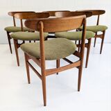 Ensemble de 6 chaises de salle à manger style années 60