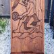 Old African wooden carved talking chair.