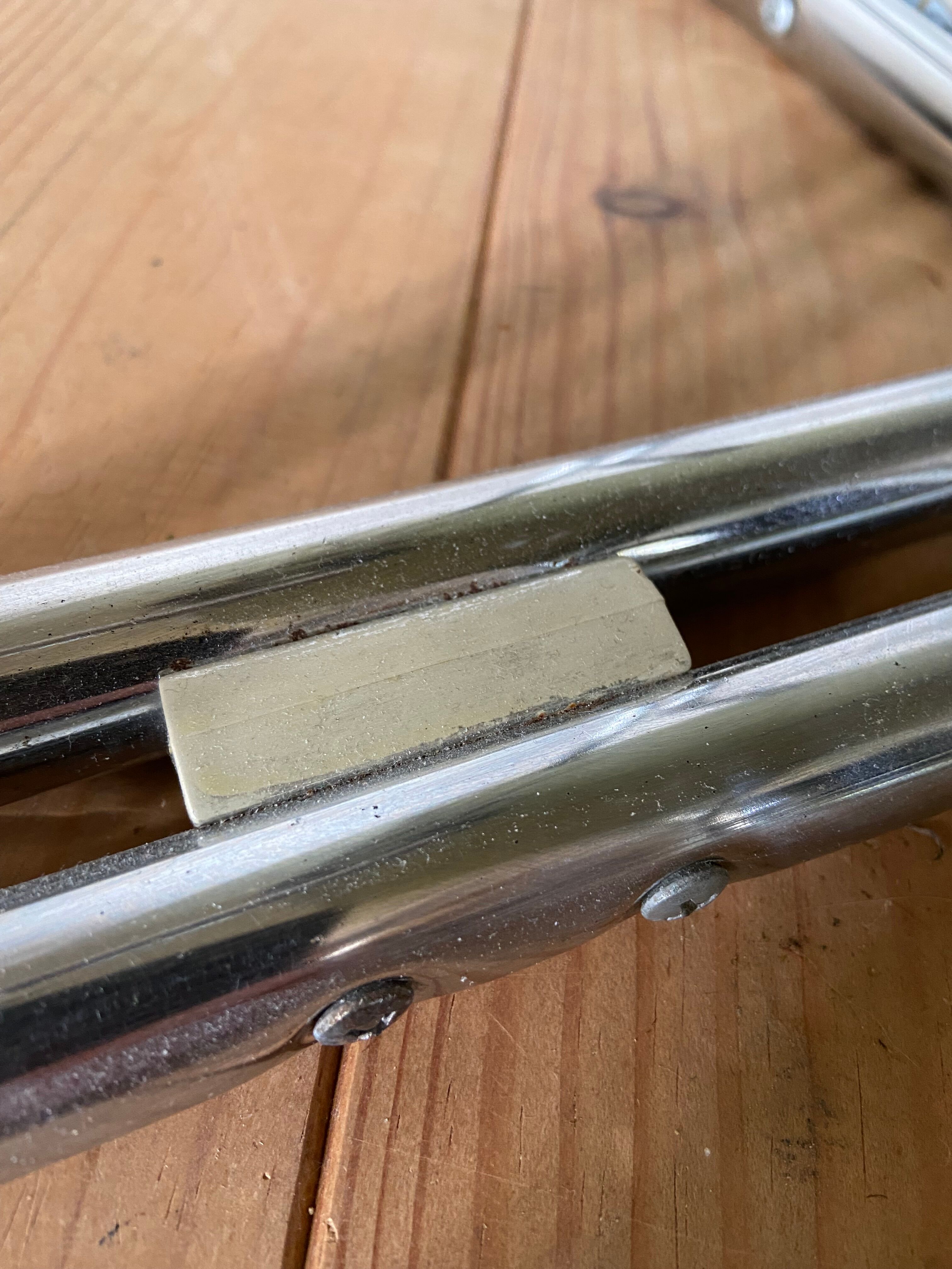 Coffee table chrome and smoked glass round 70s space age