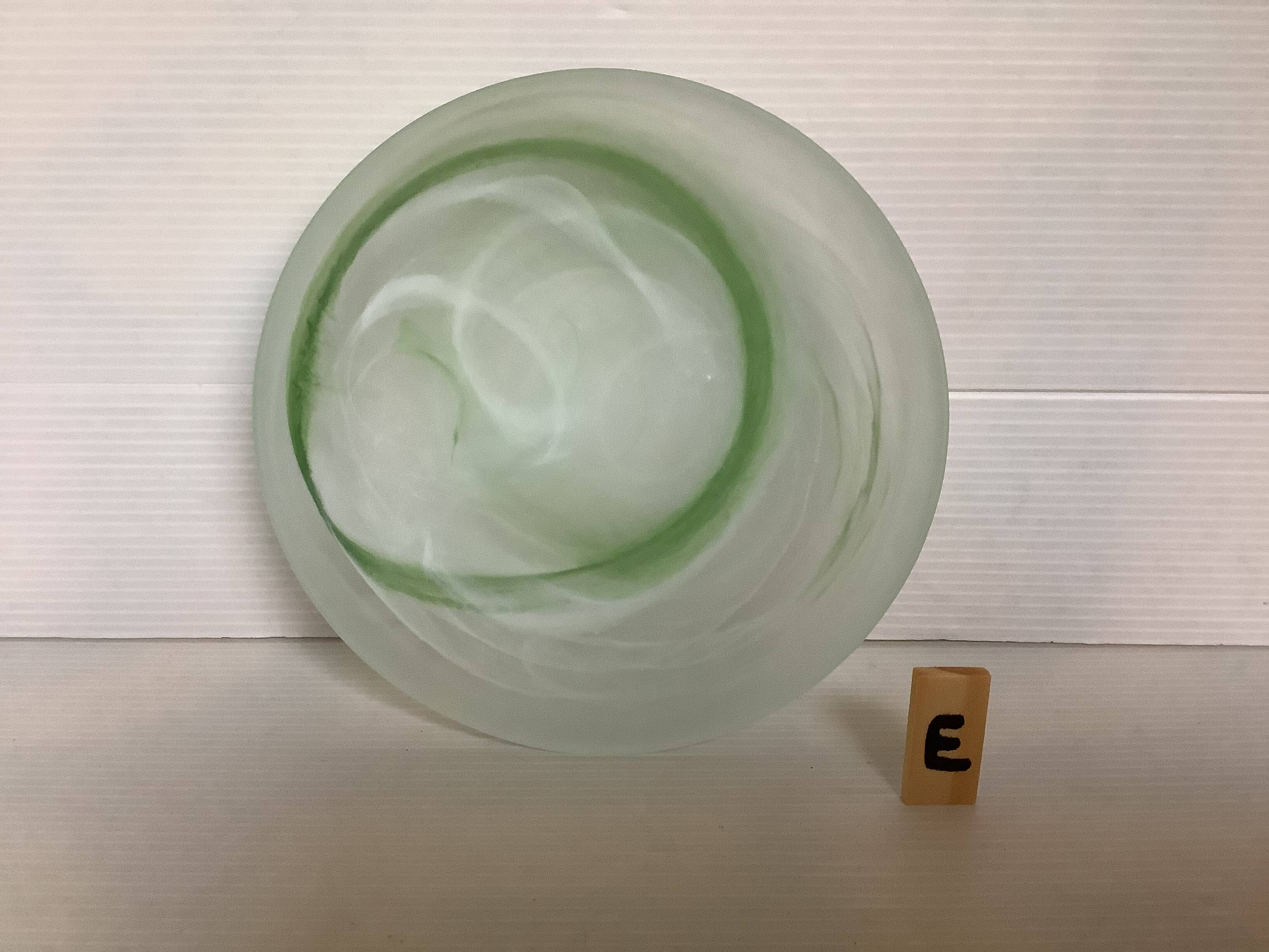 Green glass paste empty pocket ashtray E