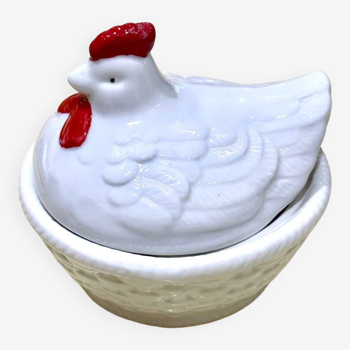 Sugar bowl Bonbonniere Hen vintage ceramic
