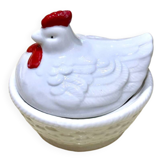 Sugar bowl Bonbonniere Hen vintage ceramic