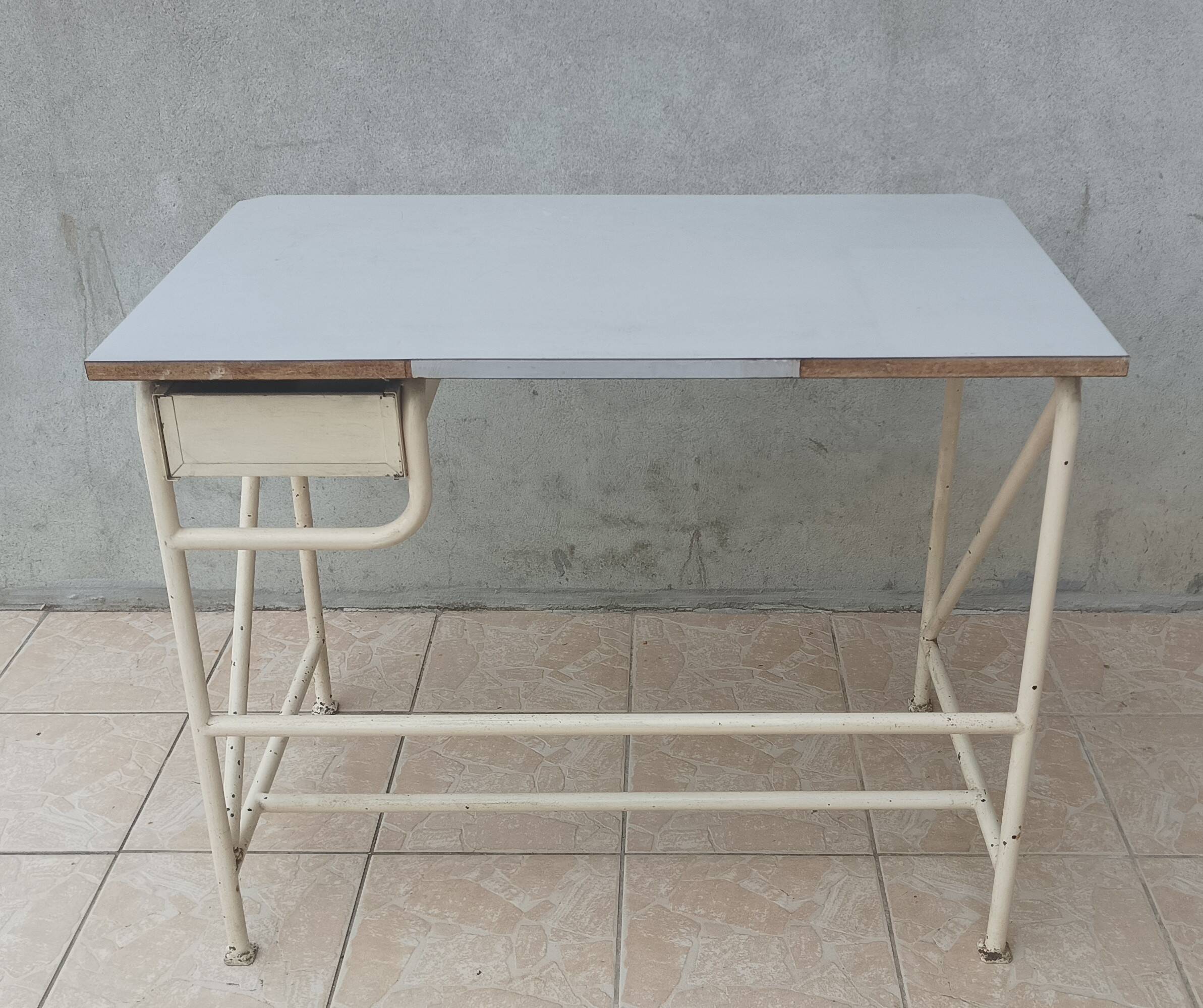 High industrial metal and formica work table