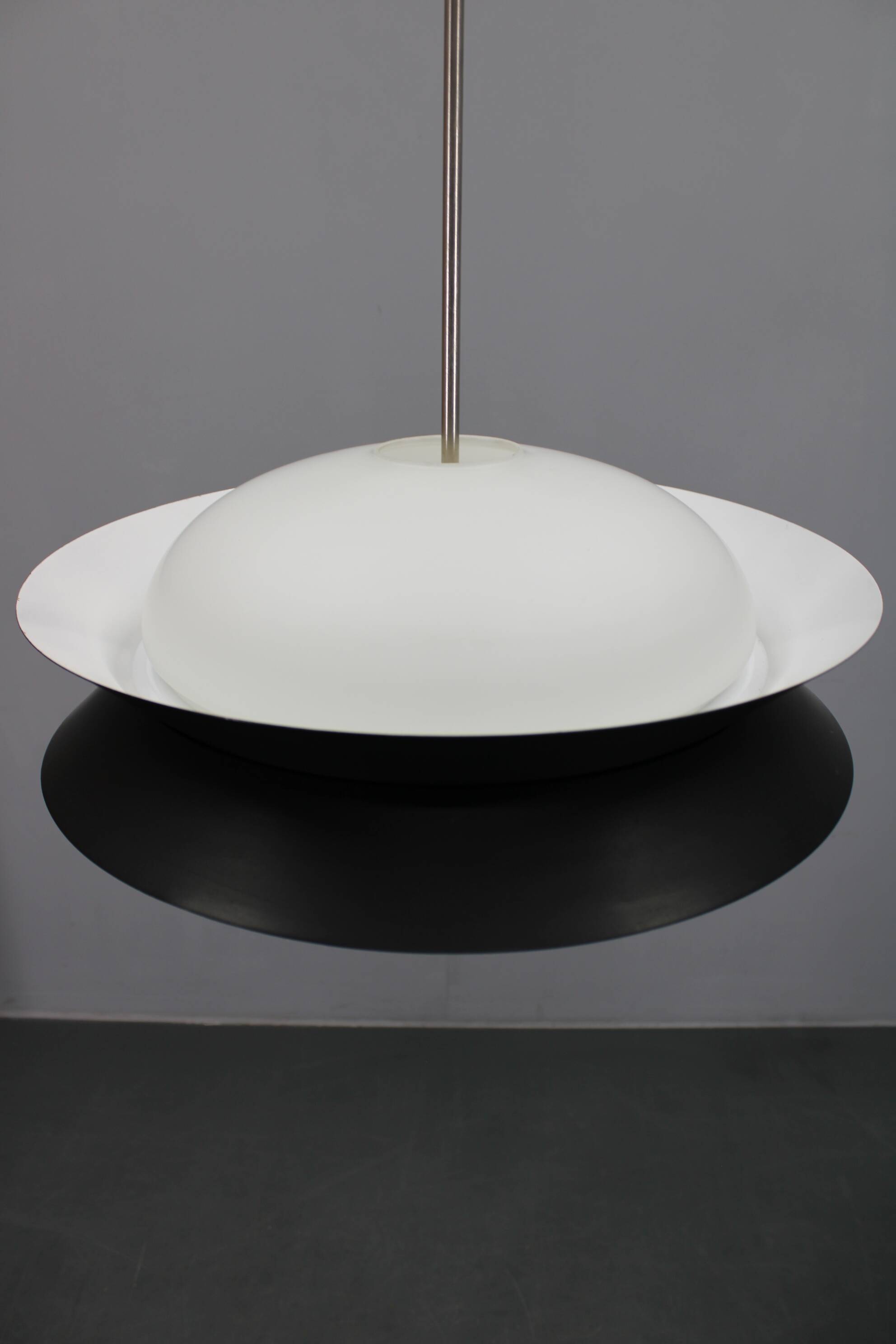1950s Josef Hurka UFO pendant light for Napako, Czechoslovakia